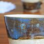 Stoneware Cup Handmade With Blue/Brown And White Stripe, thumbnail 4 of 7