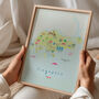 Illustrated Map Of Singapore Art Print, thumbnail 1 of 6
