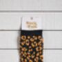 Leopard Glitter Socks In Black / Orange, thumbnail 1 of 4