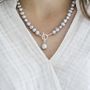 Silver Grey Baroque Pearl Necklace, thumbnail 2 of 3