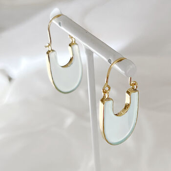 Aqua Chalcedony Hoops, 5 of 8