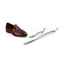 Shoe Horn Mirror Polished Steel And Real Leather Handle, thumbnail 1 of 3