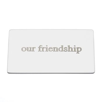 Best Friends Engraved Secret Message Friendship Plaque, 3 of 6