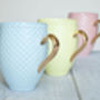 Pastel Pink Coffee Mug With Gold Handle, thumbnail 9 of 12
