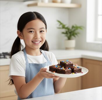 Kids Baking Kit Diy Rainbow Frosted Slim Brownie Gift, 8 of 12