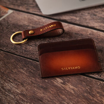 Silviano Card Holder Tamponata Tan, 5 of 5