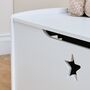 Personalised Large White Star Design Toy Box, thumbnail 3 of 4