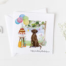 Chocolate Labrador Dog Birthday Card, Pet Card ..7v25a By The Wrapping ...