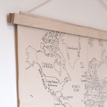 Small World Map Wall Hanging, 4 of 7