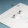 Cupcake Stud Earrings In Sterling Silver, thumbnail 1 of 10
