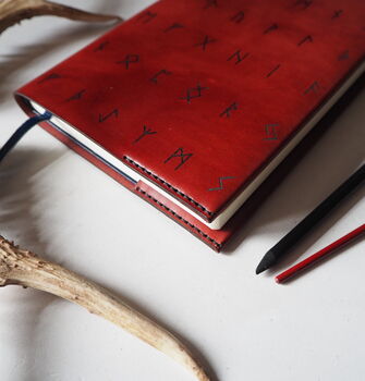 Rune Leather Notebook Cover A5, 3 of 11