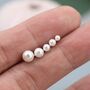 Pearl Crawler Earrings In Sterling Silver, thumbnail 2 of 10