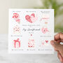 Personalised Happy Valentine's Day To My Girlfriend Card, thumbnail 1 of 3