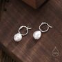 Sterling Silver Detachable Baroque Pearl Charms Huggie Hoop Earrings, thumbnail 1 of 12