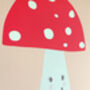 Red Toadstool Bright Colours Kids Art Print, thumbnail 4 of 5