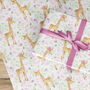 Giraffe Hold My Heart Wrapping Paper Roll Or Folded, thumbnail 1 of 3