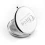 Personalised Round Silver Compact Mirror, thumbnail 4 of 5
