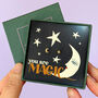 You Are Magic Star And Moon Gold Plated Earrings, thumbnail 5 of 7