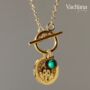 Goddess Ganesha Malachite Pendant Necklace, thumbnail 1 of 8