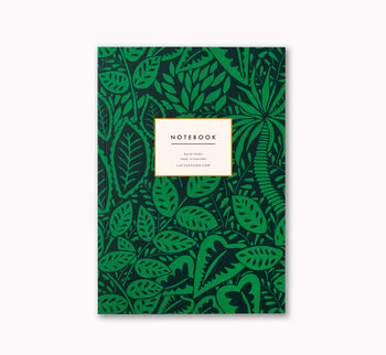 A5 Green Jungle Notebook, Lined Journal, 2 of 5