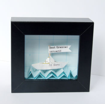 Little Personalised Paper Boat Artwork, 3 of 8