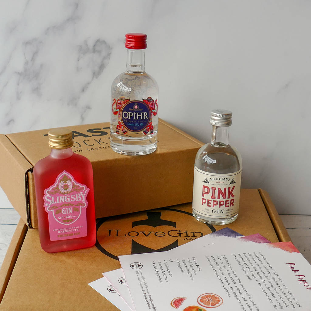 Three Sugar And Spice Gins Tasting Gift Set By TASTE cocktails