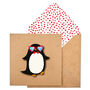 Handmade Penguin Personalised Card, thumbnail 1 of 5