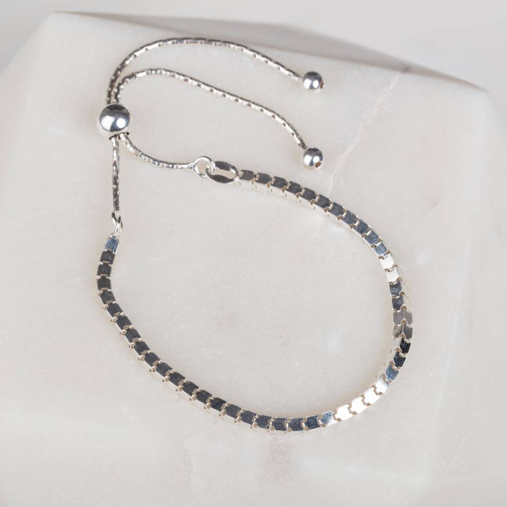 Box Chain Slider Bracelet By Nest Gifts