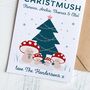 Kids Christmas Card With Cute Toadstools, thumbnail 5 of 5