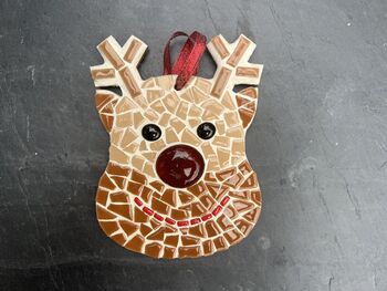 Child’s Rudolf Mosaic Craft Kit For Christmas, 2 of 4