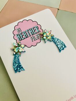 Shooting Star Glitter Resin Earrings, 5 of 5