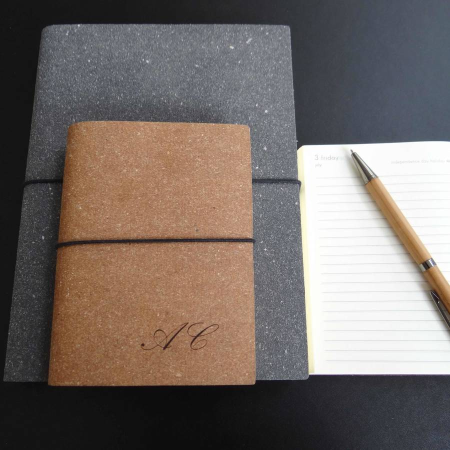 recycled leather diary by artbox