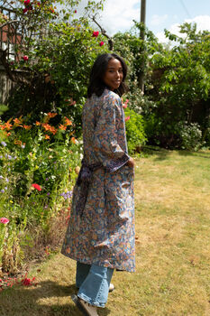 Long Kimono Robe Lilac Ciara Made With Liberty Fabric, 2 of 2