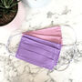 Pack Of Four Lilac And Pink 100% Cotton Face Mask, thumbnail 1 of 3