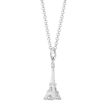 Eiffel Tower Necklace, Sterling Silver Or Gold Plated, 11 of 11