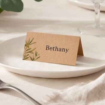 Olive Wedding Place Cards, 2 of 2