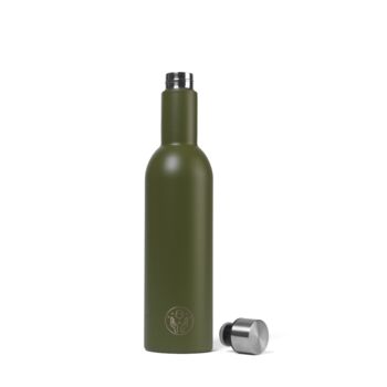 Khaki Insulated Wine Bottle, 2 of 4