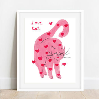 'Love Cat' Cat Painting Art Print, 2 of 3