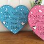 Personalised New Baby Twins Wooden Hearts, thumbnail 4 of 4