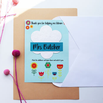 Plant A Flower Seed Paper Teacher Card, 9 of 11