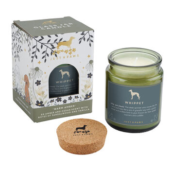 'Whippet' Definition Large Green Candle • Dog Enthusiast • Just Paws • Gift Box, 2 of 4