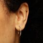 Classic Maxi Hoop Earrings, Silver Or Gold Plated, thumbnail 4 of 5