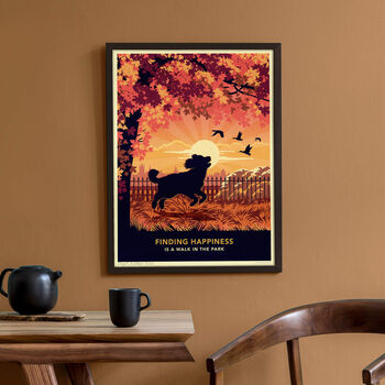 Cockapoo In An Autumn Park. Limited Edition Dog Print, 3 of 11