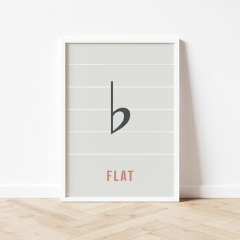 Flat Note Print | Music Theory Poster, 2 of 10