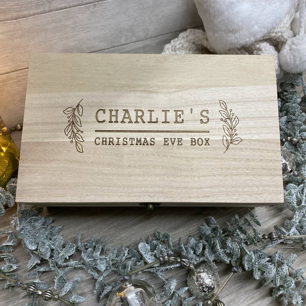 Personalised Engraved Christmas Eve Box Style Four, 1 of 8