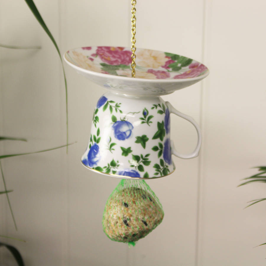 Upside Down Teacup And Saucer Bird Feeder By Garden Selections