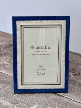 Natalini Blue And Shell Photo Frame, 2 of 5