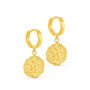 Celestial Moon Pendant Statement Hoops, thumbnail 4 of 5