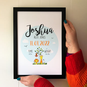 Personalised Jungle New Baby Print, 3 of 3