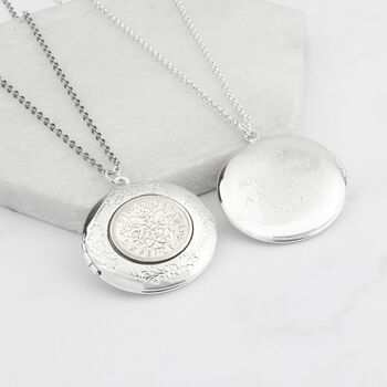 60th Birthday Vintage Sixpence Locket Necklace, 2 of 11